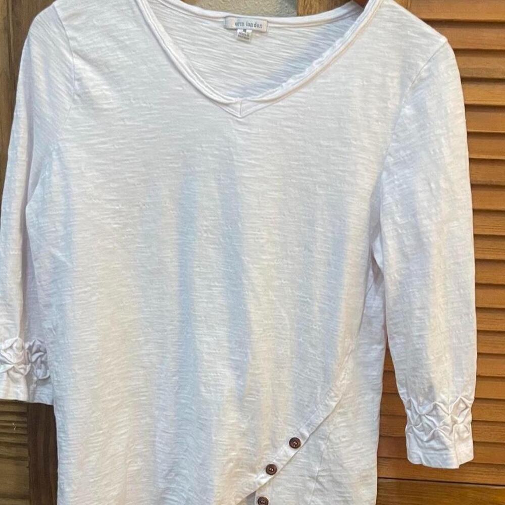 Erin london white linen top